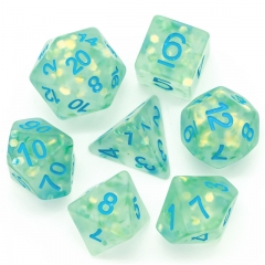 Frosted Mermaid Dice(cyan-blue)